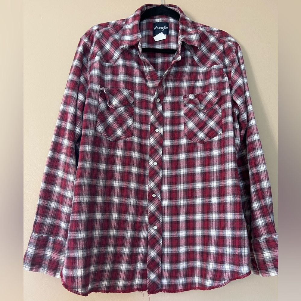 Wrangler Vintage Plaid Button Down Shirt